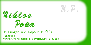 miklos popa business card